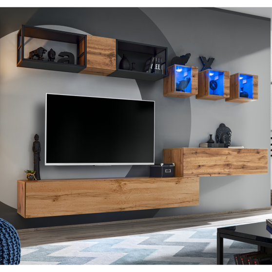 Meblościanka SWITCH SW M3 Wotan / Czarny SWITCH METAL Podstawowe