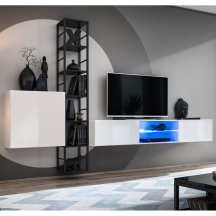 Meblościanka SWITCH SW M6 Biały / Czarny SWITCH METAL Podstawowe