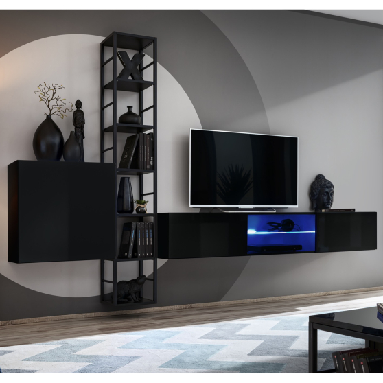 Meblościanka SWITCH SW M6 Czarny SWITCH METAL Podstawowe