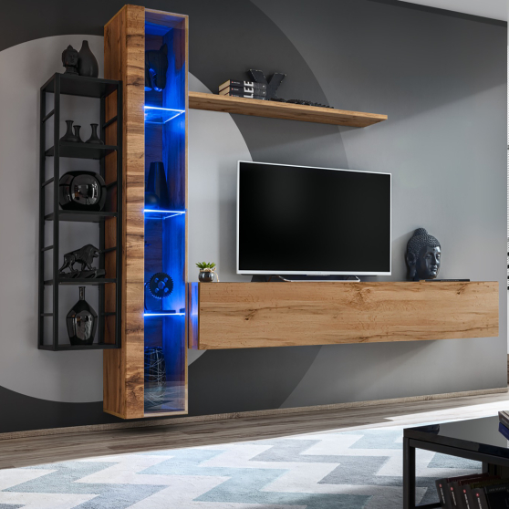 Meblościanka SWITCH SW M7 Wotan / Czarny SWITCH METAL Podstawowe