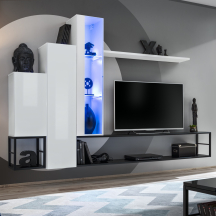 Meblościanka SWITCH SW M8 Biały / Czarny SWITCH METAL Podstawowe