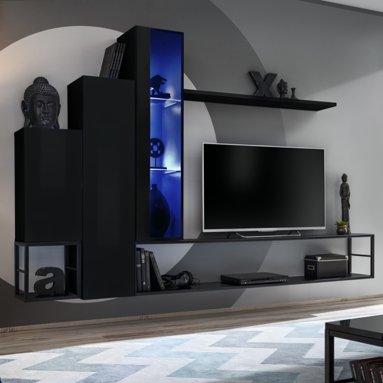 Meblościanka SWITCH SW M8 Czarny SWITCH METAL Podstawowe