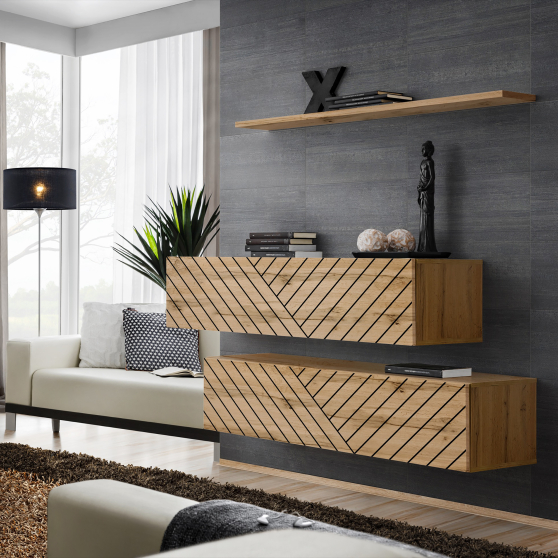 Zestaw dwóch szafek RTV SB2 Wotan SWITCH WOTAN LAMEL Podstawowe