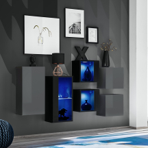 Zestaw szafek wiszących z oświetleniem SB4 Grafit / Czarny SWITCH GRAFIT / CZARNY Podstawowe