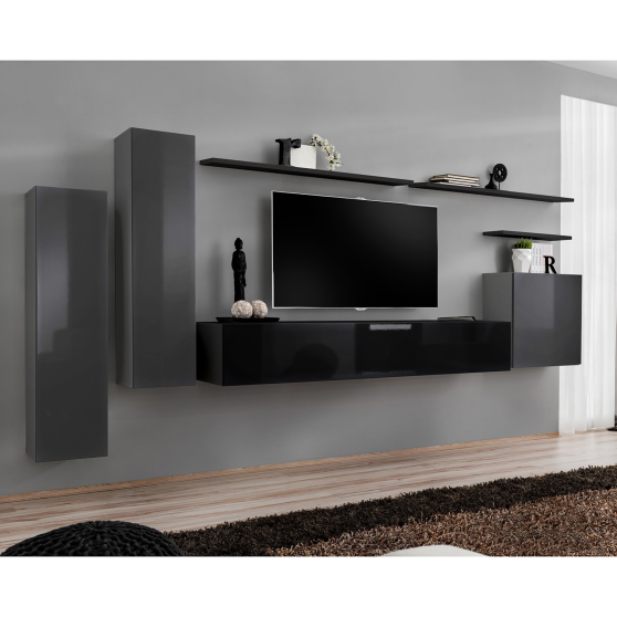 Meblościanka SWITCH SW 1 Grafit / Czarny SWITCH GRAFIT / CZARNY Podstawowe