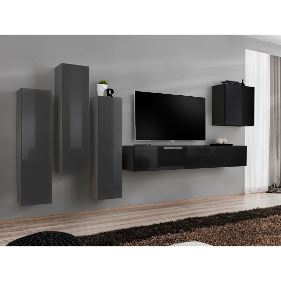 Meblościanka SWITCH SW 3 Grafit / Czarny SWITCH GRAFIT / CZARNY Podstawowe