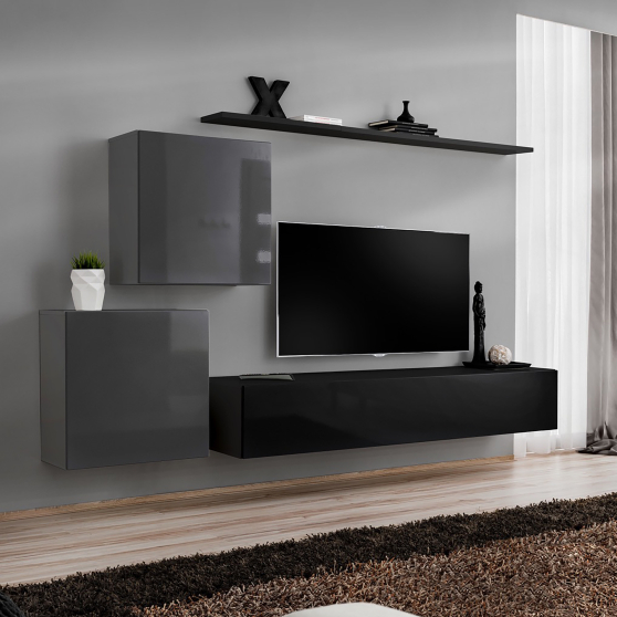 Meblościanka SWITCH SW 5 Grafit / Czarny SWITCH GRAFIT / CZARNY Podstawowe