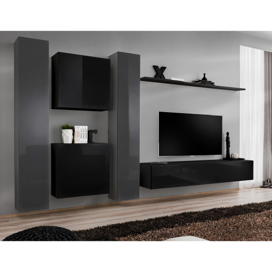 Meblościanka SWITCH SW 6 Grafit / Czarny SWITCH GRAFIT / CZARNY Podstawowe