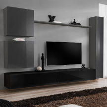 Meblościanka SWITCH SW 8 Grafit / Czarny SWITCH GRAFIT / CZARNY Podstawowe