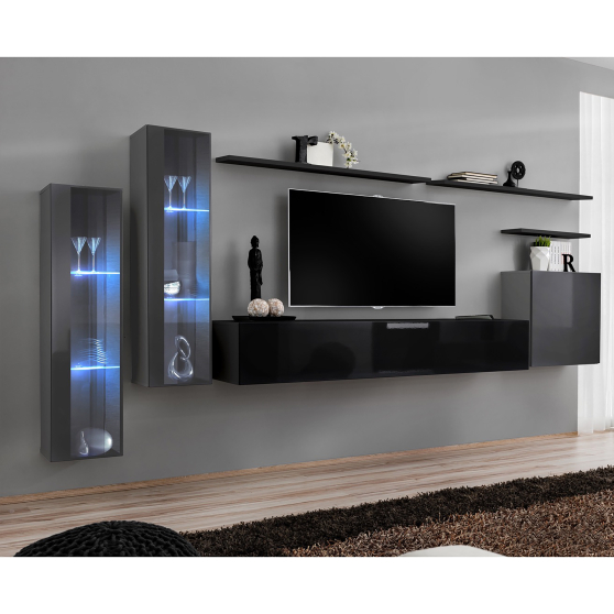 Meblościanka SWITCH SW 11 Grafit / Czarny SWITCH GRAFIT / CZARNY Podstawowe