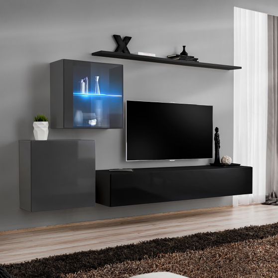 Meblościanka SWITCH SW 15 Grafit / Czarny SWITCH GRAFIT / CZARNY Podstawowe