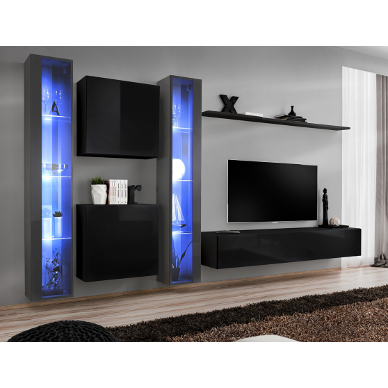 Meblościanka SWITCH SW 16 Grafit / Czarny SWITCH GRAFIT / CZARNY Podstawowe