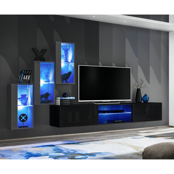 Meblościanka SWITCH SW 22 Grafit / Czarny SWITCH GRAFIT / CZARNY Podstawowe