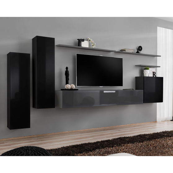 Meblościanka SWITCH SW 1 Czarny / Grafit SWITCH GRAFIT / CZARNY Podstawowe