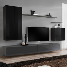 Meblościanka SWITCH SW 2 Czarny / Grafit SWITCH GRAFIT / CZARNY Podstawowe