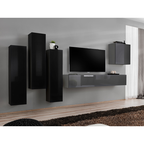 Meblościanka SWITCH SW 3 Czarny / Grafit SWITCH GRAFIT / CZARNY Podstawowe