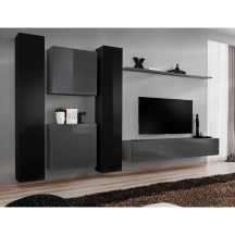 Meblościanka SWITCH SW 6 Czarny / Grafit SWITCH GRAFIT / CZARNY Podstawowe