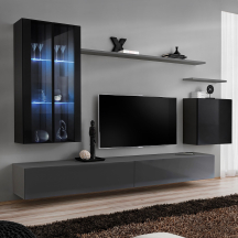 Meblościanka SWITCH SW 12 Czarny / Grafit SWITCH GRAFIT / CZARNY Podstawowe