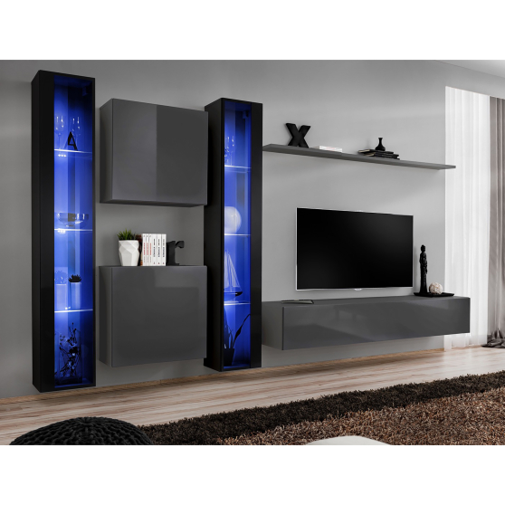 Meblościanka SWITCH SW 16 Czarny / Grafit SWITCH GRAFIT / CZARNY Podstawowe