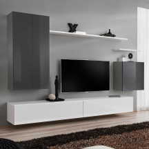 Meblościanka SWITCH SW 2 Grafit / Biały SWITCH GRAFIT / BIAŁY Podstawowe