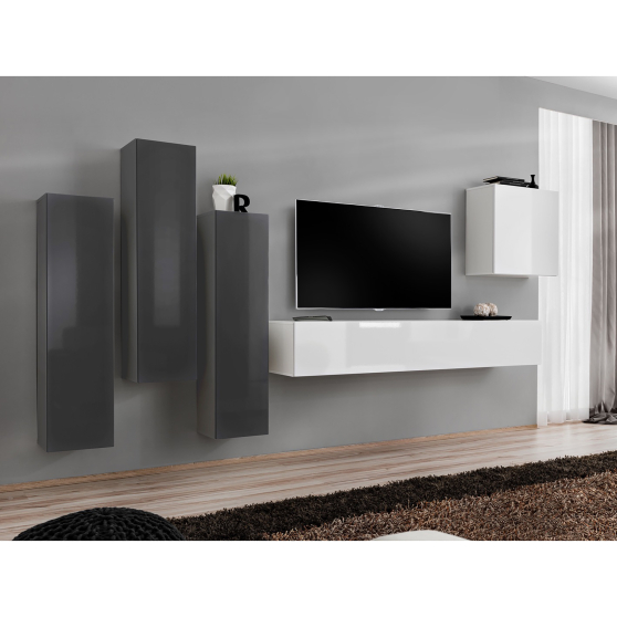 Meblościanka SWITCH SW 3 Grafit / Biały SWITCH GRAFIT / BIAŁY Podstawowe