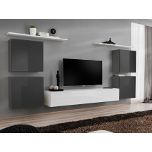 Meblościanka SWITCH SW 4 Grafit / Biały SWITCH GRAFIT / BIAŁY Podstawowe