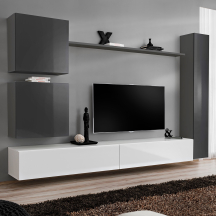 Meblościanka SWITCH SW 8 Grafit / Biały SWITCH GRAFIT / BIAŁY Podstawowe