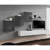 Meblościanka SWITCH SW 10 Grafit / Biały SWITCH GRAFIT / BIAŁY Podstawowe