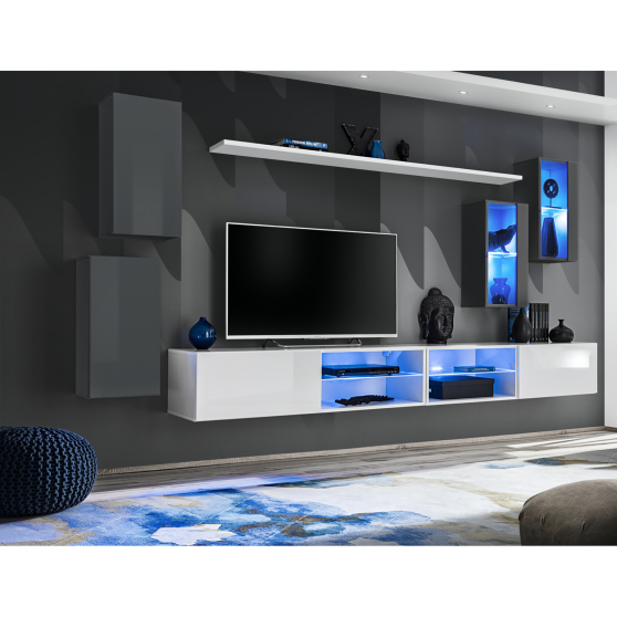 Meblościanka SWITCH SW 25 Grafit / Biały SWITCH GRAFIT / BIAŁY Podstawowe