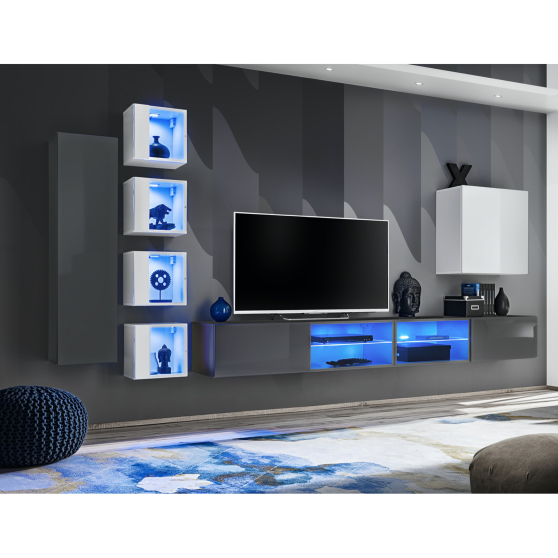 Meblościanka SWITCH SW 26 Grafit / Biały SWITCH GRAFIT / BIAŁY Podstawowe