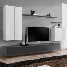 Meblościanka SWITCH SW 2 Biały / Grafit SWITCH GRAFIT / BIAŁY Podstawowe