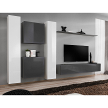 Meblościanka SWITCH SW 6 Biały / Grafit SWITCH GRAFIT / BIAŁY Podstawowe