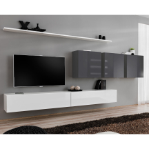 Meblościanka SWITCH SW 7 Biały / Grafit SWITCH GRAFIT / BIAŁY Podstawowe