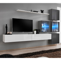 Meblościanka SWITCH SW 19 Biały / Grafit SWITCH GRAFIT / BIAŁY Podstawowe