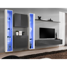 Meblościanka SWITCH SW 16 Biały / Grafit SWITCH GRAFIT / BIAŁY Podstawowe