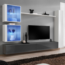 Meblościanka SWITCH SW 18 Biały / Grafit SWITCH GRAFIT / BIAŁY Podstawowe