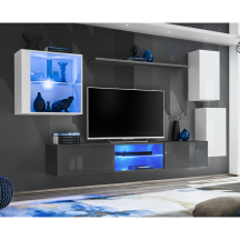 Meblościanka SWITCH SW 23 Biały / Grafit SWITCH GRAFIT / BIAŁY Podstawowe