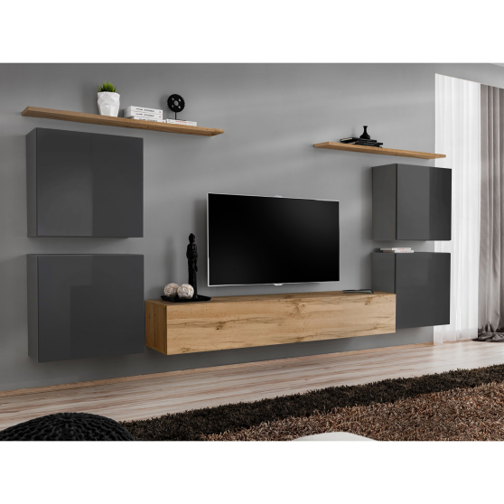 Meblościanka SWITCH SW 4 Grafit / Wotan SWITCH GRAFIT / WOTAN Podstawowe