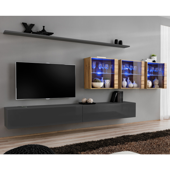 Meblościanka SWITCH SW 17 Grafit / Wotan SWITCH GRAFIT / WOTAN Podstawowe