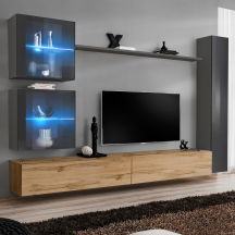 Meblościanka SWITCH SW 18 Grafit / Wotan SWITCH GRAFIT / WOTAN Podstawowe