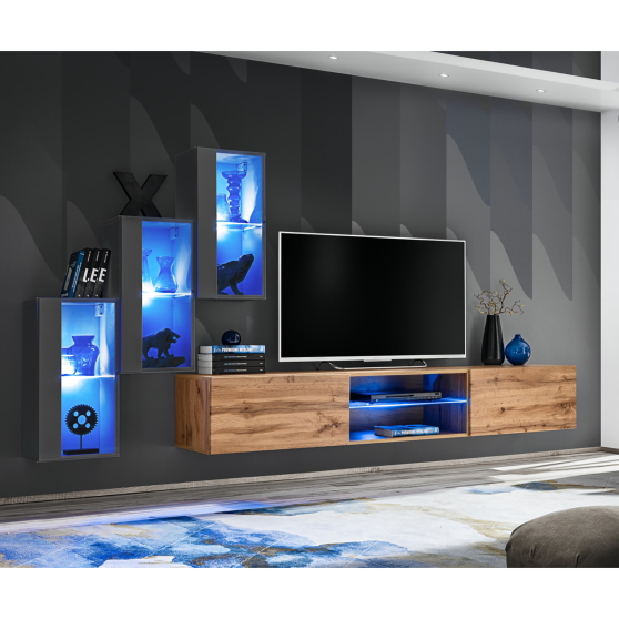 Meblościanka SWITCH SW 22 Grafit / Wotan SWITCH GRAFIT / WOTAN Podstawowe