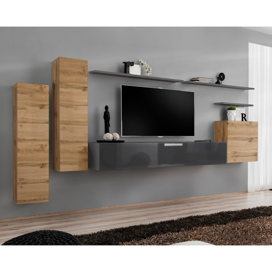 Meblościanka SWITCH SW 1 Wotan / Grafit SWITCH GRAFIT / WOTAN Podstawowe