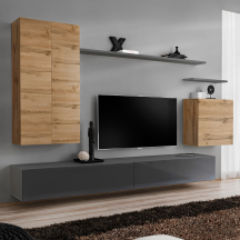 Meblościanka SWITCH SW 2 Wotan / Grafit SWITCH GRAFIT / WOTAN Podstawowe