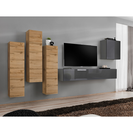 Meblościanka SWITCH SW 3 Wotan / Grafit SWITCH GRAFIT / WOTAN Podstawowe