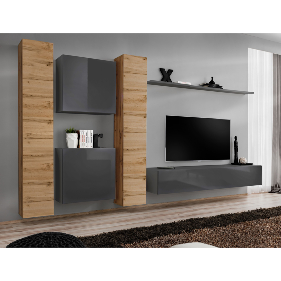 Meblościanka SWITCH SW 6 Wotan / Grafit SWITCH GRAFIT / WOTAN Podstawowe