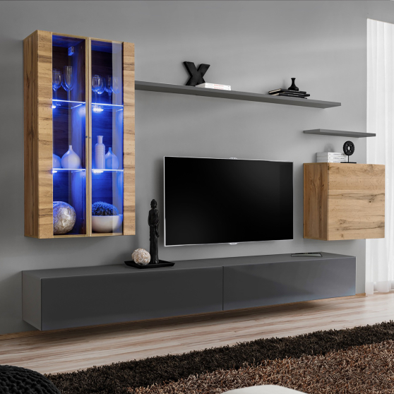 Meblościanka SWITCH SW 12 Wotan / Grafit SWITCH GRAFIT / WOTAN Podstawowe