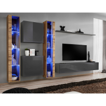 Meblościanka SWITCH SW 16 Wotan / Grafit SWITCH GRAFIT / WOTAN Podstawowe