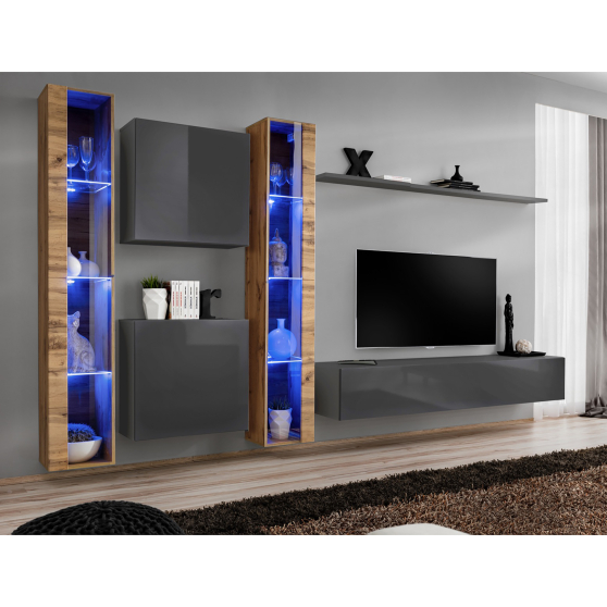 Meblościanka SWITCH SW 16 Wotan / Grafit SWITCH GRAFIT / WOTAN Podstawowe