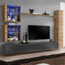 Meblościanka SWITCH SW 18 Wotan / Grafit SWITCH GRAFIT / WOTAN Podstawowe