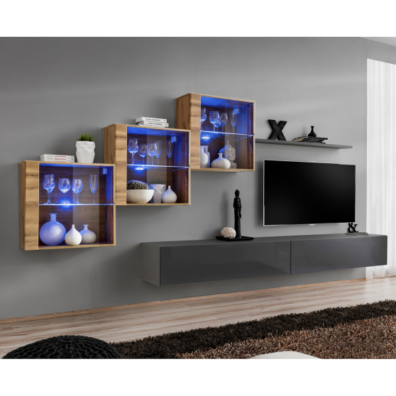 Meblościanka SWITCH SW 20 Wotan / Grafit SWITCH GRAFIT / WOTAN Podstawowe